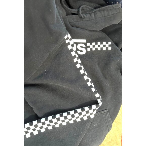 Vans Checkerboard Pullover Hoodie Black Classic Street Style Sweatshirt Active - Picture 5 of 8